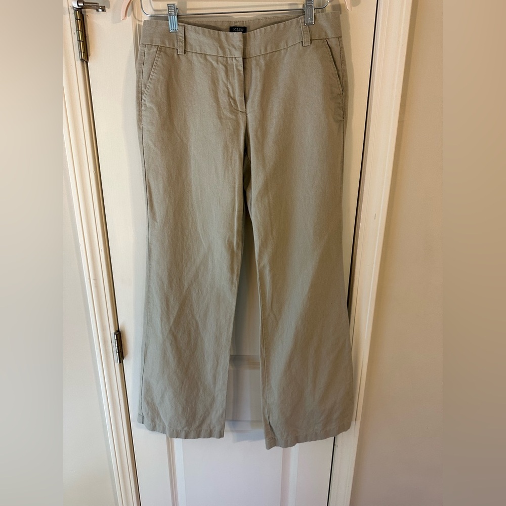 J. Crew Beige Linen Trousers